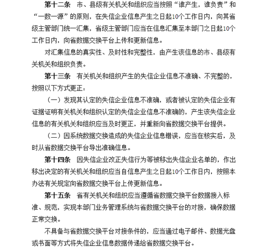 辽宁省人民政府办公厅关于印发辽宁省失信企业联合惩戒实施办法（试行）的通知